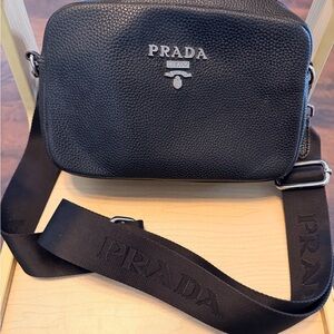Prada Black Textured Leather Bag